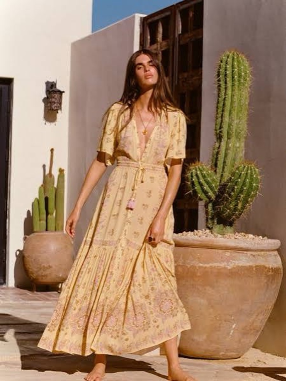 Spell & The Gypsy Rebel Floral Tie-Waist Maxi Gown